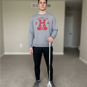 Nike Harvard Gray and Red Graphic Sweatshirt, size medium